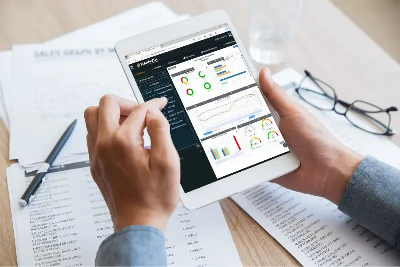 EI-Analytic™ cloud monitoring platform displaying machine health data remotely