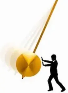 Pendulum illustrating natural frequency: the energy of each push accumulates when applied at the object’s natural frequency