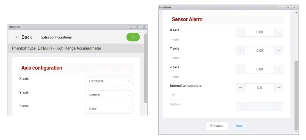 Axis Configuration and Alarms